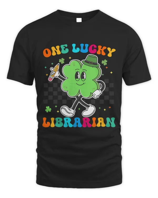 Librarian Job Vintage One Lucky Librarian St Patrick Day School