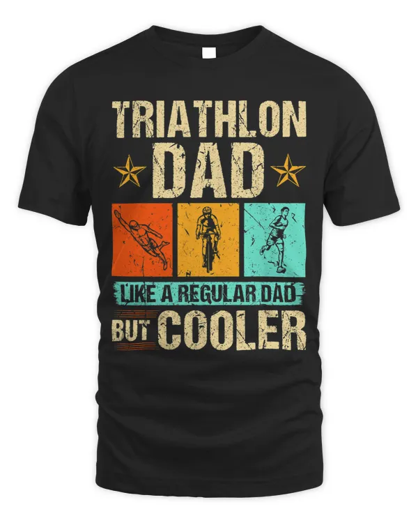 Cycling Cycle Triathlon Dad Swim Run Bike Fathers Day