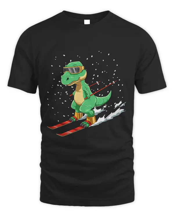 Funny Skiing TRex for Winter Sports Lovers