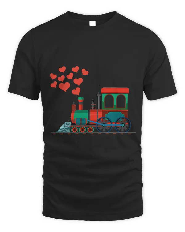 Heart Train Valentines Day Cool Railroad Love Couple Love