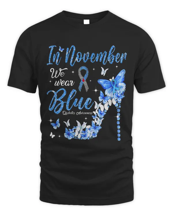 In November We Wear Blue Diabetes Awareness Butterflies Fun
