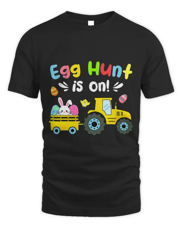 Egg Hunt Is On Tractor Funny Easter Bunny Boys Kids Toddler23 4