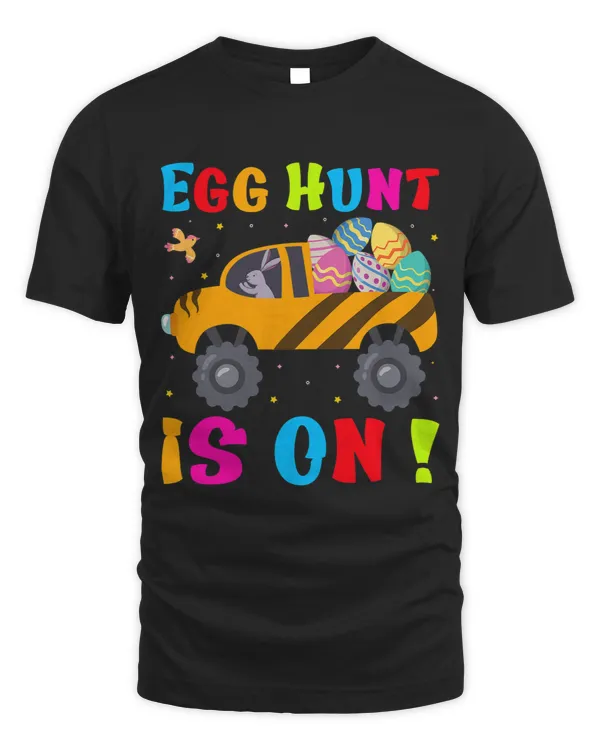 Egg Hunt Is On Tractor Truck Bunny Carrying Easter Egg Hunt