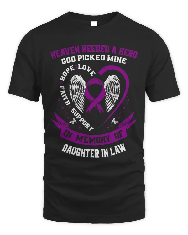 Purple In Memory of Daughter In Law Pancreatic Cancer Gifts