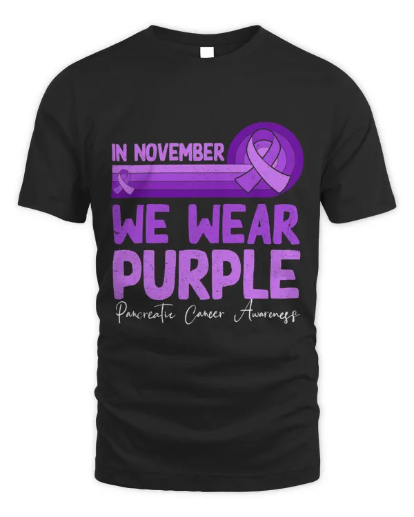Retro In November We Wear Purple Pancreatic Cancer Awareness