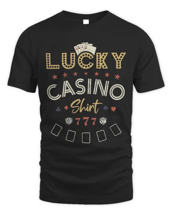 Lucky Casino Shirt Retro Vintage Gambling