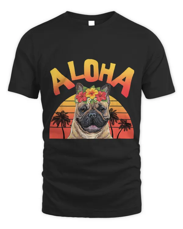 Aloha Hawaii Funny Bulldog Shirts For Women Men Summer