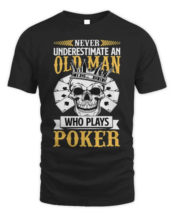 Old Man Grandpa Dad Funny Casino Gambling Poker Dealer Mens