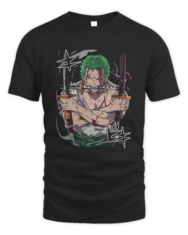 Anime Manga Series T-Shirt, One Anime Piece Sweatshirt, Hoodie, Anime Tee For Fans, The Warrior Anime Zoro T-Shirt