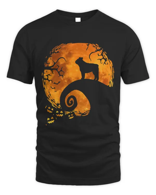 Frenchie Dog And Moon Halloween Shirt For Frenchie Dog Lover