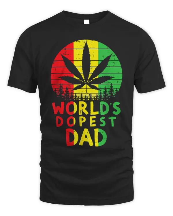 Worlds Dopest Dad Rasta Jamaican Weed Cannabis Stoner Gift