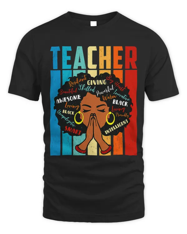 Vintage Afro Black History Month African American Teacher