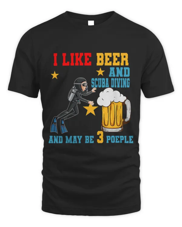 Vintage I Like Beer And Scuba Diving Maybe 3 People Drinker