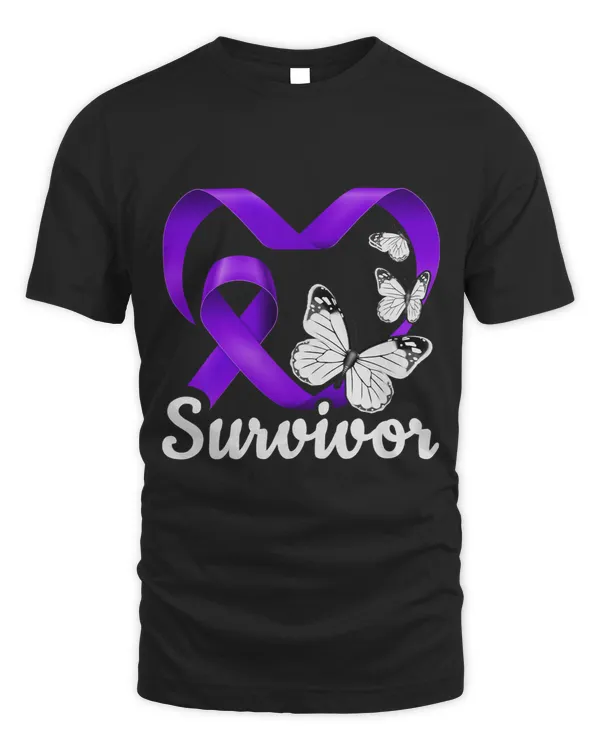 Domestic Violence Survivor purple heart butterflies