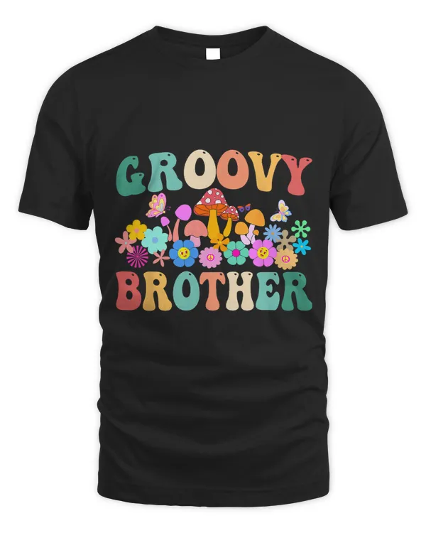 Groovy Brother Boy. Mothers day. Retro vintage flower