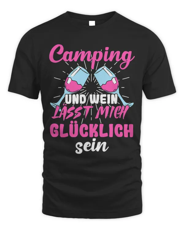 Womens Camping and wine lets me be happy 2camping wine