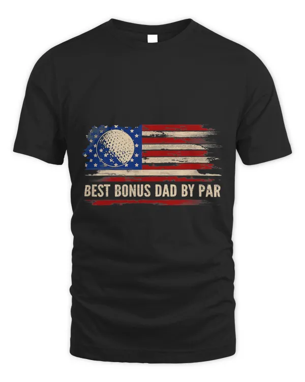 Vintage Best Bonus Dad By Par American Flag Golf Golfer