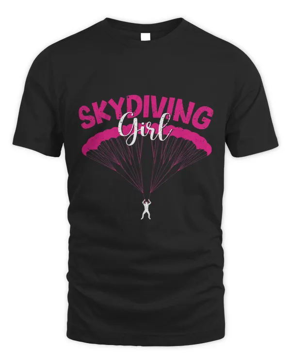Skydiving Girl Sky Diver Girls Adventure Jumping Parachutist