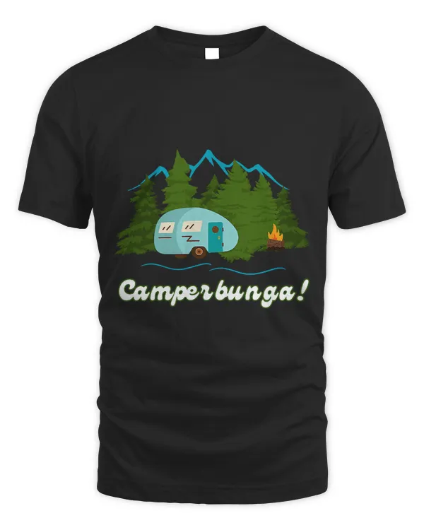 Fun Camping Camperbunga Mountain Forest Hiking Graphic