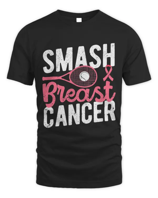 Smash Breast Cancer Awareness Tennis Player Racket Ball