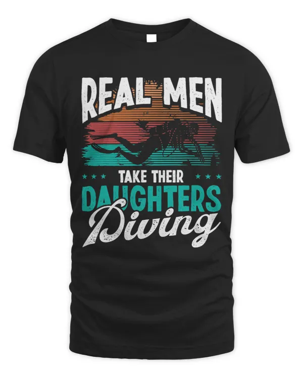 Snorkeling Diver Real Men taker their Daughters Scuba Diving
