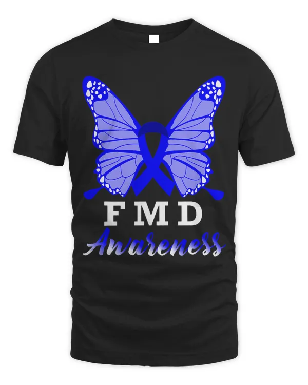 Fibromuscular Dysplasia Awareness Butterfly Blue Ribbon FMD
