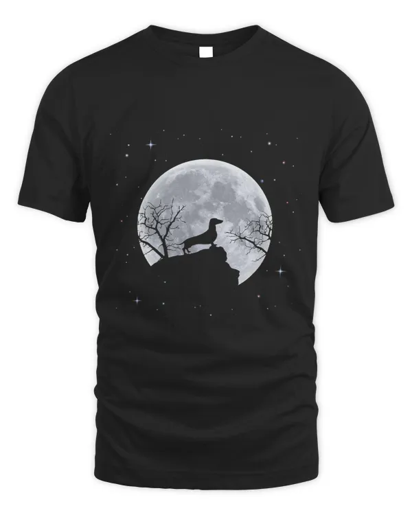 Dachshund Moon Vintage Retro Dachshund Dog