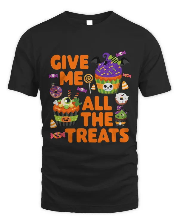 Halloween Candy Cupcakes Donuts Give Me All The Treats