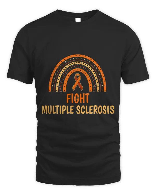 Fight Multiple Sclerosis Disease Orange Ribbon Butterfly