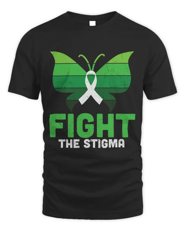 Fight The Stigma Butterfly Green Mental Health