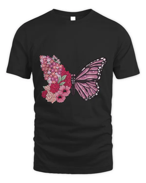 Floral Butterfly Beautiful Bright Insects Flying Flowers