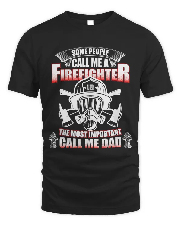 Fathers Day Gift for Firefighter Dad 2Fireman T Shirt