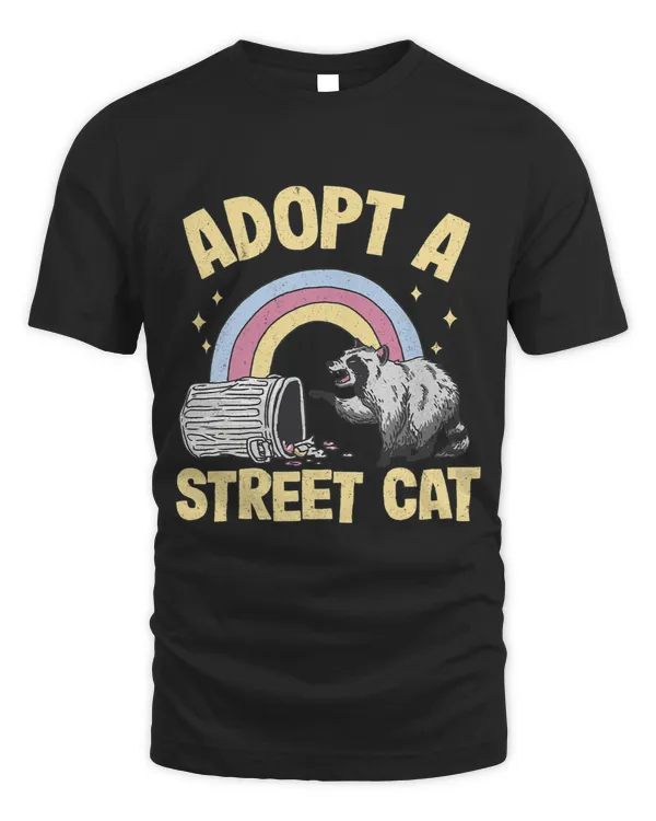 Adopt A Street Cat Rainbow Funny Raccoon 1