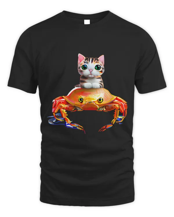 Adorable Kitten and Giant Crab