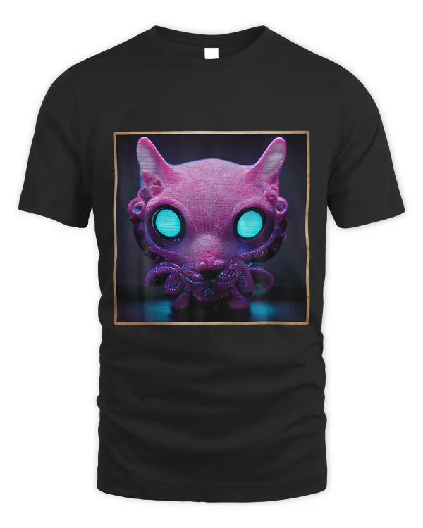 Devil Cats Cat Octopus Oy Art Glowing Pink And Purple