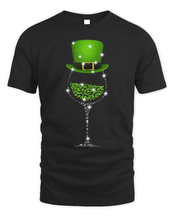 St Patricks Day Shamrock Wine Glass For Women Men