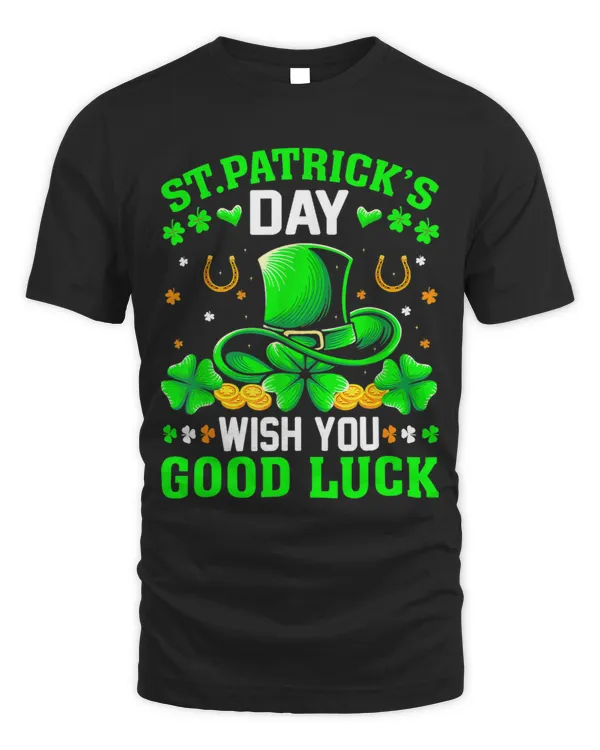 St Patricks Day Wish You Good Luck Leprechaun Shamrock