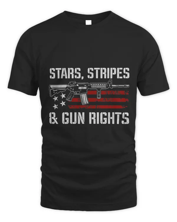 Stars Stripes And Gun Rights 2AR15 2nd Amendment Pro Gun