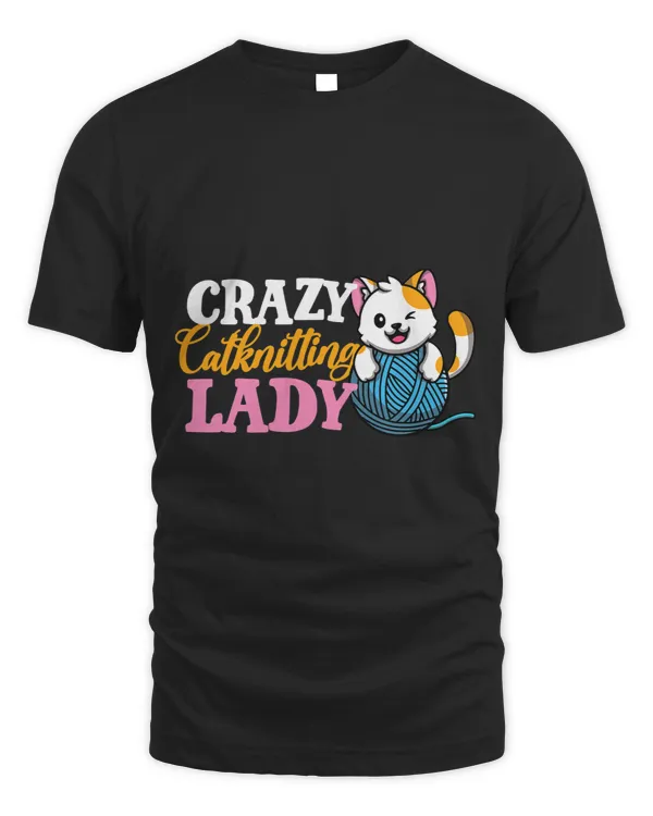 Crazy Catknitting Lady for Knitter Yarn Patterns Stitches