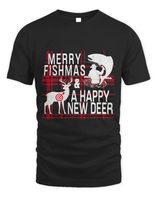 Funny Christmas FishingHuntingFishDeerFast Food Sweater