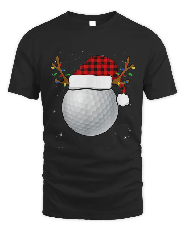 Funny Golf Reindeer Santa Hat Christmas Pajamas Holiday