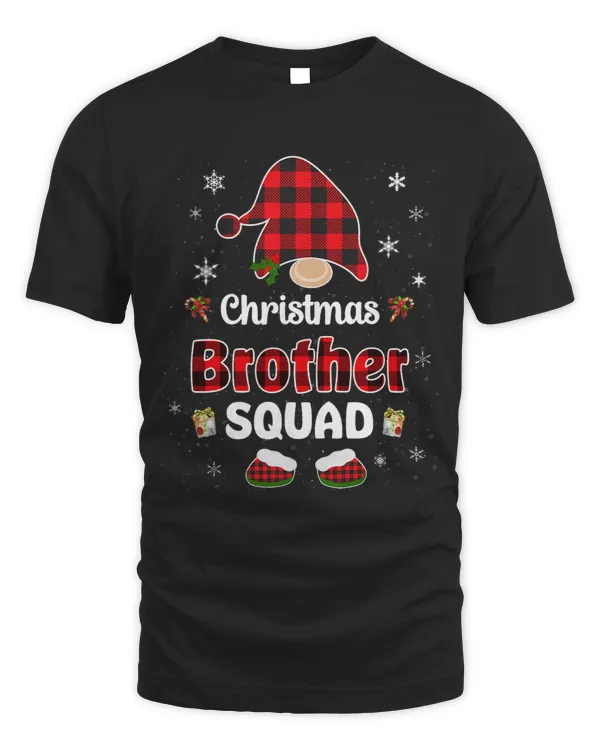 Christmas Brother squad family group matching red plaid