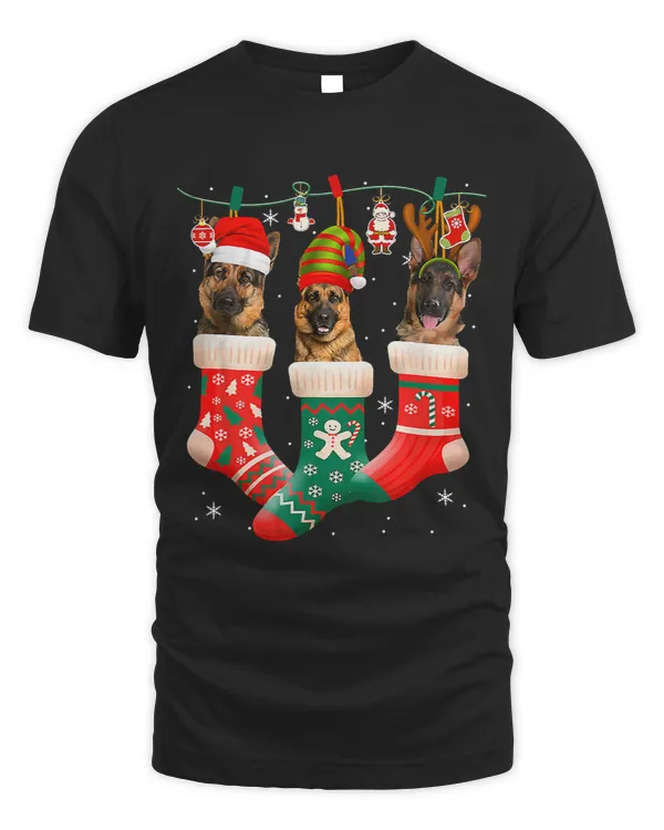 Christmas German Shepherd Sock Xmas Reindeer Santa ELF Dog