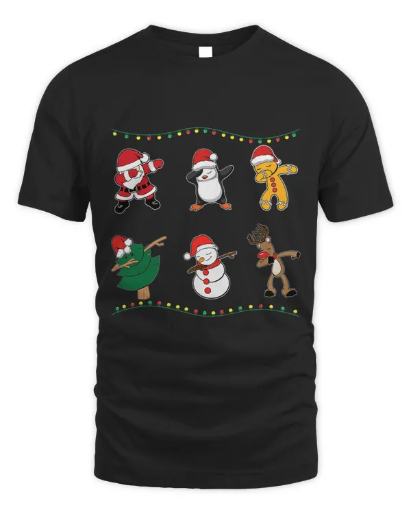 Christmas Gift Dabbing Santa Claus Penguin Reindeer