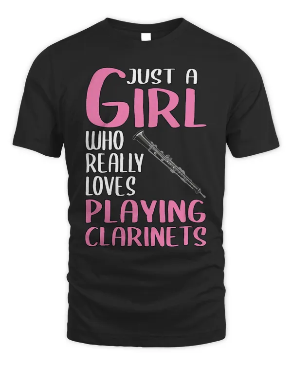 Womens Gift Just A Girl Who Really Loves Playing Clarinets 3