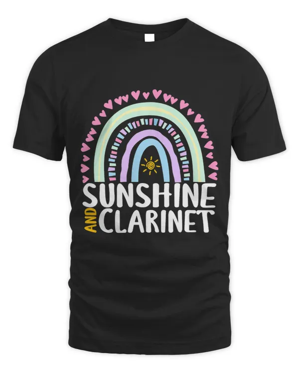 Sunshine And Clarinet Cute Rainbow Graphic Womens Kids