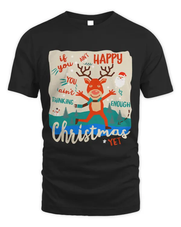 Funny Happy Reindeer Get in the Christmas Spirit