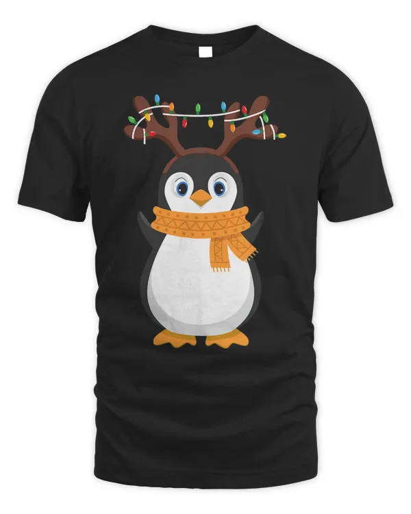 Christmas Penguin Reindeer Xmas Penguin Holiday Girls Boys