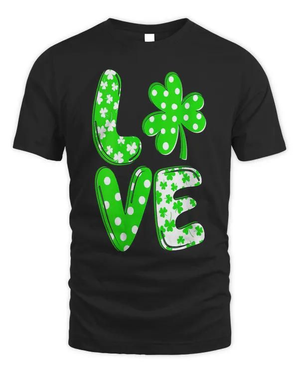 Womens Love Happy Patricks Day Funny Shamrock Irish Family