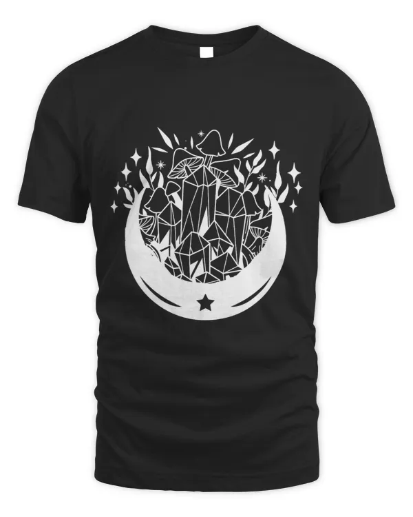 Crystal Moon Mushroom spiritual mystery graphic style